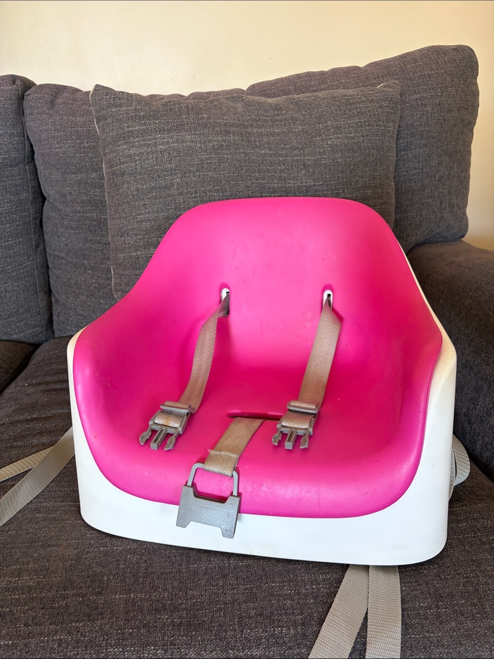 Oxo Tot Pink Toddler Booster Seat with Safety Harness